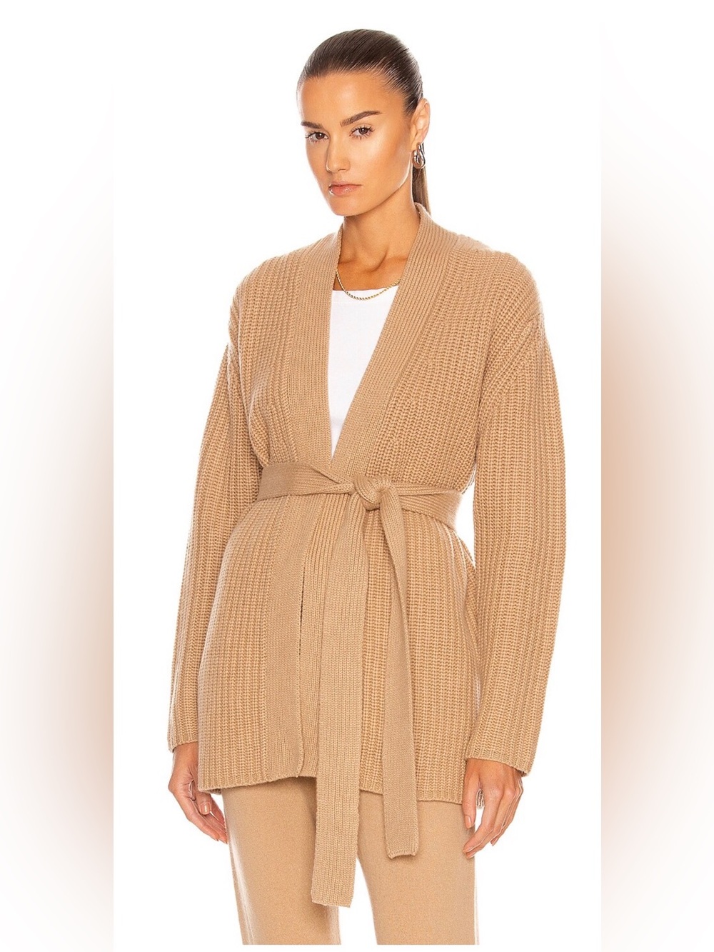 Nili Lotan Kathleen belted cardigan, 100% cashmere, Large